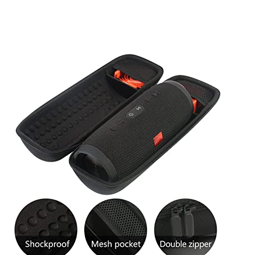 Hard Travel Case Compatible For Jbl Charge 3 Blkam Waterproof Portable Bluetooth Wireless Speaker (Black). Extra Room For Usb Cable And Charger #TOP1