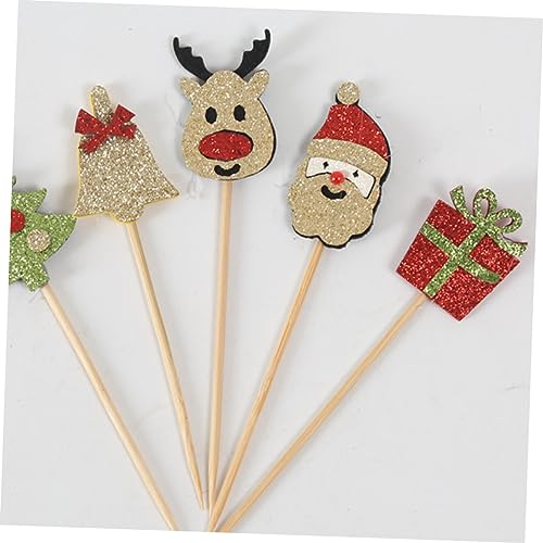 Abaodam 10 Pcs decoração de bolo de natal topo de bolo árvore de natal enfeite de árvore de natal es