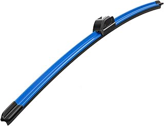 Limpiaparabrisas de colores modificados y mejorados, sin huesos, para coche, azul, 18 pulgadas