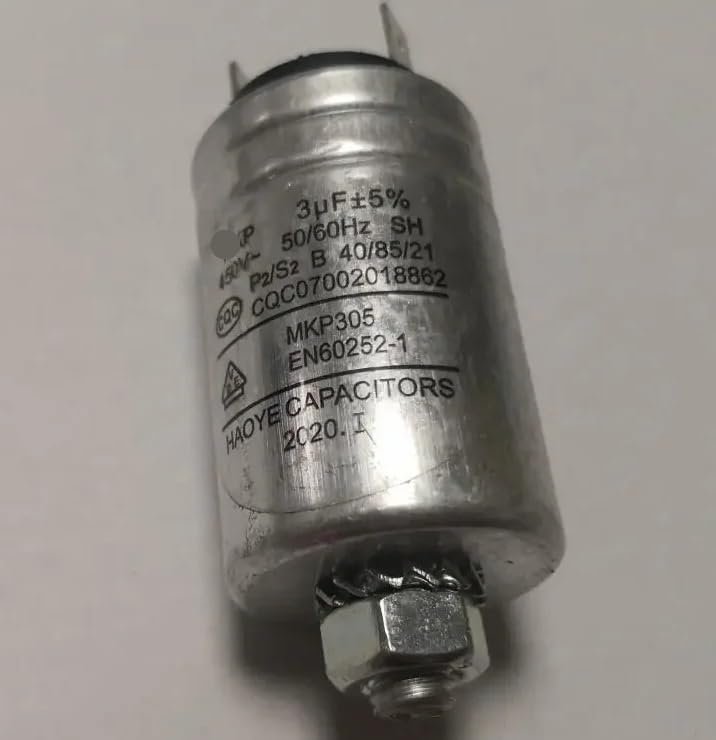 1 Stück Aluminiumgehäuse 3UF Kondensator mit 2 Pins 450VAC Capacitance Meters