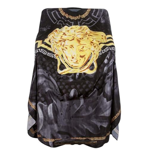 Salón Corte Pelo Capa Peluquería Vestido Cabello Tela Capa Barbero Peluquero Delantal Impermeable Adulto Hombre Barba Pelo Cabello Estilo Tinte Profesional Peluquería Accesorio Herramienta,Negro