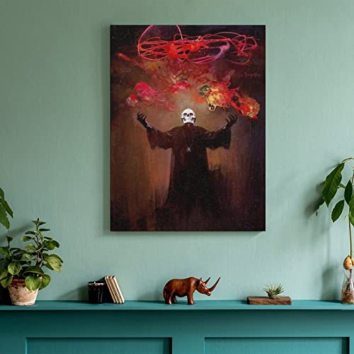 Skeletor Frank Frazetta Horror Retro Posters Classic Comics Halloween Decor Cool Wall Decor Art Prin Canvas Wall Art Prints For Wall Decor Room Decor Bedroom Decor Gifts 20X26Inch(51X66Cm) Frame-Sty #TOP4