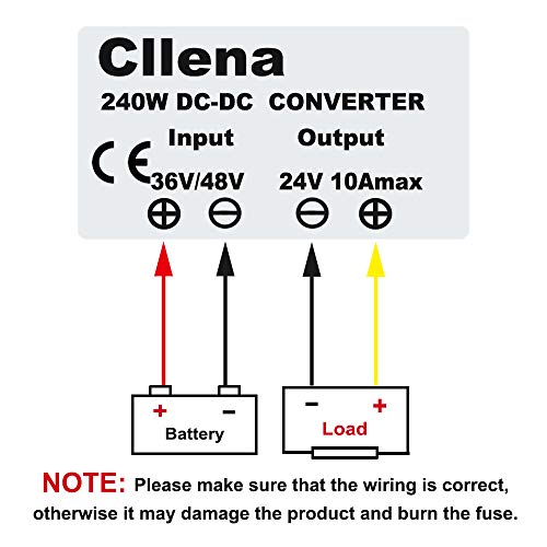 Image of Cella DC 36V to 24V 10A 240W Converter, Waterproof DC Buck Transformer Power Supply