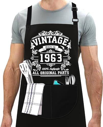 LINEN CLOSET® Adjustable Bbq Aprons for Men Women Funny Rude Chef Aprons Christmas Grilling Gifts for Dad Son Father Husband with 2 Pockets- I Tried to Retire Apron
