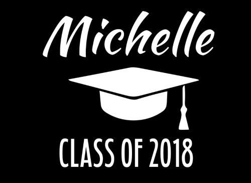 Michelle Class Of 2018: Graduation Cap Guest Book For Party, Personalized Gift. Graduate Advice or Autograph Book Unlined. (Tassel Zone)