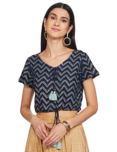 Image of Indya Women's Chevron Regular Fit Blouse