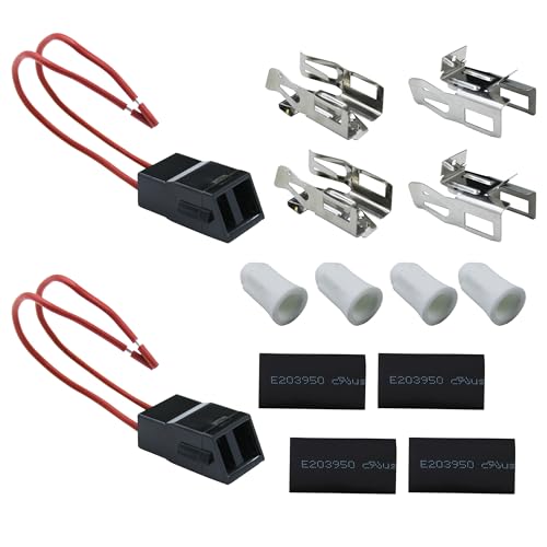 ERR117 Range Burner Receptacle Kit for Whirlpool Kenmore Frigidaire Stove, 330031 Surface Element Plug-in Block Kit Replaces WB17X210 5303935058 814399 WB17X5088 (Set of 2)