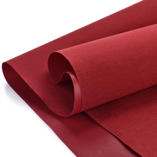 Waterproof Canvas Fabric - 58' Wide 600D Upholstery Polyester Material - Durable Nylon Indoor Outdoor Water Resistant Fabric for Furniture Cover Cushion Home Awning Tent (Red, 1 Yard)