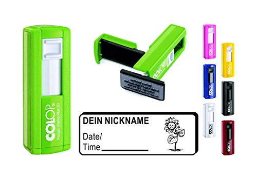 Geocachingstempel « SONNENBLUME » mit persönlichem Cachernamen/Nicknamen - Geocaching Stempel Pocketstempel Logbuch