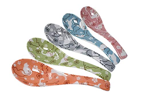 Amazon | 5柄 ねこ ランド スプーン レンゲ 5本 日本製 ACS WEB