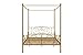 DHP Canopy Sturdy Bed Frame, Metal, Full, Gold