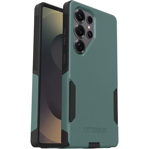 Image of OtterBox Samsung Galaxy S25 Ultra Commuter Series Case - Eclipse Green (Green & Black), Slim & Tough, Duel Layer, Pocket-Friendly, Port Protection, Protective Phone Case