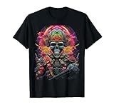Vintage Grunge Samourai Squelette Goth Graphic Art