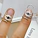 LUOOHL Fashionable Copper Devil Eye Eyelash Accent Rings Lightweight Body Jewelry For Costume Parties Everyday Use Eyelash