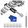 MMOBIEL Kit de herramientas de reparación de ajuste para relojeros con pasadores de resorte, punzón de acero