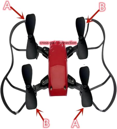Image of High-Speed Metal DC 3.7V Micro Coreless Motor Set with Propellers for Mini Drones, Clockwise and Anticlockwise Rotation (4 Motors + 12 Props)