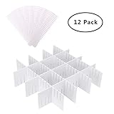 separadores cajones bebe [Flexible y ajustable] Cada paquete es recortable y flexible, fácil de cortar y armar, se puede configurar por sí mismo sin la uña y el pegamento. Estos divisores de cajón de plástico podrían configurarse en diferentes formas para adaptarse a los diferentes objetos pequeños.