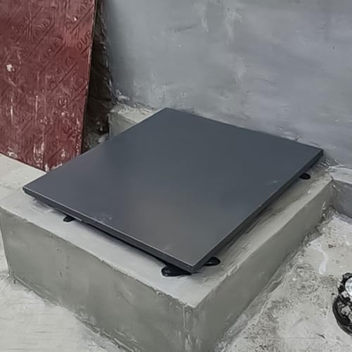 Claraboya impermeable para techos planos con puerta de acceso resistente gris 2