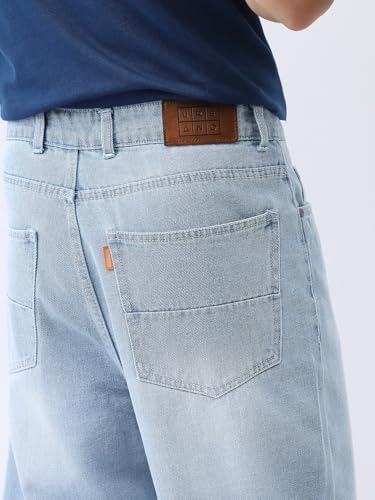Image of Urbano Fashion Men's Loose Baggy Fit Washed Jeans Non-Stretchable