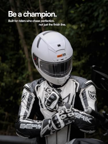 Image of HEADFOX H4 BRO1 Bluetooth Helmet for Men | DOT Certified Full Face Bike Helmet with Strap-On Bluetooth | Calls, Music, Voice Assistant | Matte & Glossy