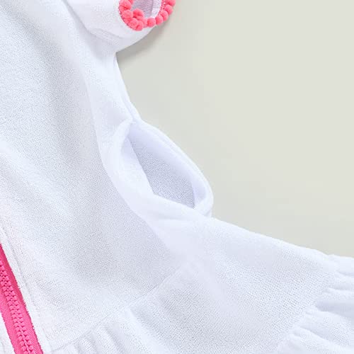 CIYCUIT Toddler Girls Swim Cover Up with Hood and Zipper4