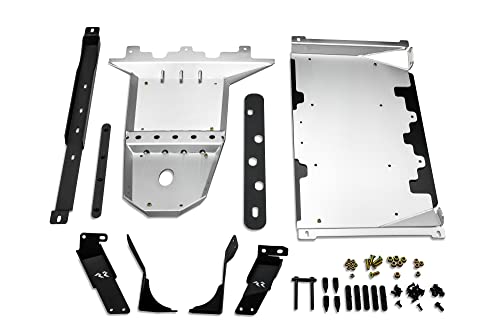 Image of Rugged Ridge Engine /Transmission Skid Plate | Black, Aluminum | 18003.52 | Fits 2018-2023 Jeep Wrangler JL 4 Door