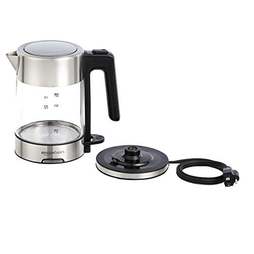 Amazon Basics Electric Glass and Steel Kettle - 1.0 Liter Amazon Basics Electric Glass and Steel Kettle - 1.0 Liter
