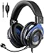 EKSA PC Gaming Headset mit Mikrofon für PS4 PS5 Xbox, PS4 Headset mit Kabel, 50mm Treiber für Intensive Bässe, 3.5mm Gamer Kopfhörer mit Stereo Sound für Switch, Laptop, Mac - E900 Blau