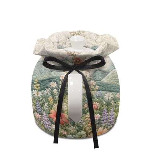 Image of Xoenoiee Bichon Frise Floral Pattern Tea Cozy Tea Pot Cover Insulation Tea Cosy Teapot Dust Cover Teapot Warmer for Home Kitchen Teapot Covers