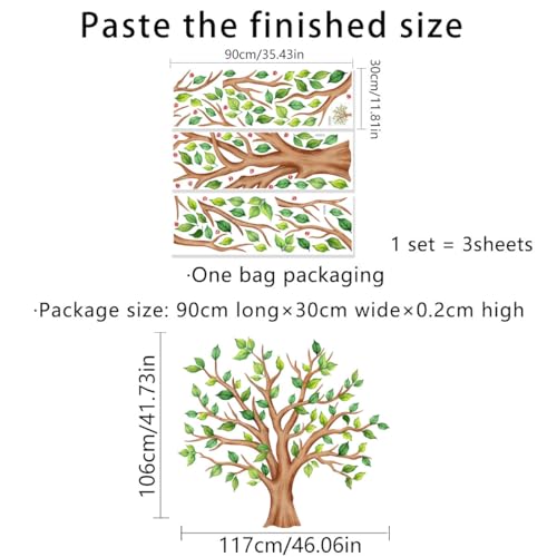 Vinilos decorativos grandes árbol bosque para habitación infantil miniatura 2