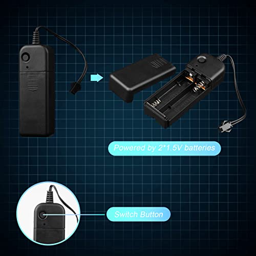 flintronic LED Glasses, Flashing LED Sunglasses Costumes, LED Glasses, 4 Modes, Ergonomic Design & High Comfort, with EL Wire - Image 4