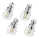 jojofuny 4 Stück Teiliges LED Kühlschranklampe Warmweiß Energiesparende Kleine Schraubfassung Kompakte Beleuchtung für Kühlschrank Nähmaschine und Enge Räume