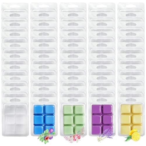 50x Transparente Wax Melt Forms - Wiederverwendbare Clamshell Formen Für Duftwachs