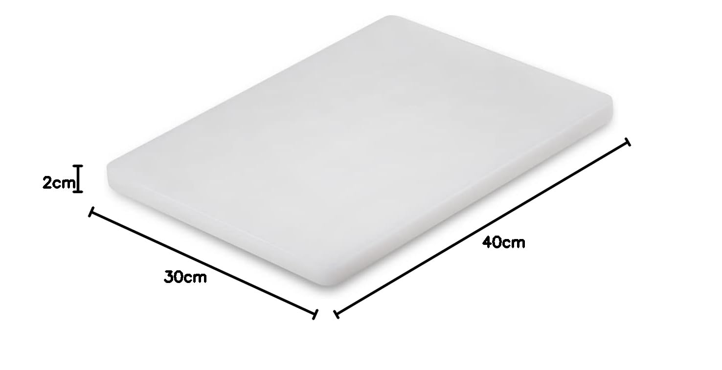 Schneidbrett weiß 40/30/2 cm, Saftrille PE 500 | 1503950 Schneidbrett weiß 40/30/2 cm, Saftrille PE 500 | 1503950