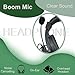 SHIQUN Two Way Radio T465 Overhead Headsets 1-pin Plug with Boom Mic Noise Cancelling Over Ear Headphones Adjustable for Gym VOX-PTT On-Ear MS355R