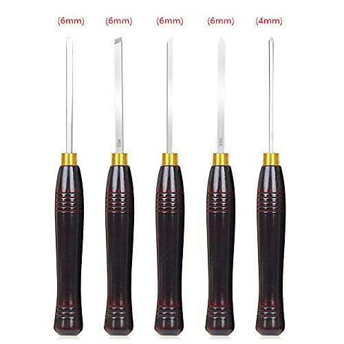 Set de 5 cinceles de torno HSS para carpintería miniatura 2