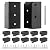 Rasugarlary 32 Pcs Deck Railing Brackets Connectors, 2x4 Brackets (Actual 1.5"x3.5") for Fence Railing Handrail Stair Wood Lumber Post with Screws, Black