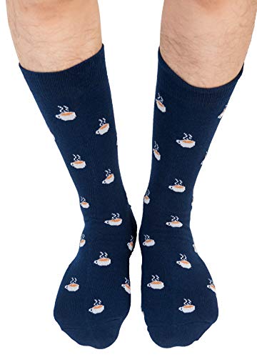 AUSCUFFLINKS Coffee Lover Tea Cappuccino Latte Caffeine Socks for Him | Espresso Gift for Men | Combed Cotton Socks | Present for Work Colleague | Bday Gift for Guys (Coffee)3
