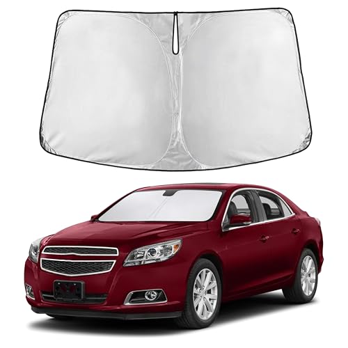 Image of EcoNour Windshield Sunshade Compatible for Chevrolet Malibu 2013 2014 2015, Sun Visor for Front Windshield & Window Sun Shade Cover, UV Heat Blocker & Protector, Car Accessories