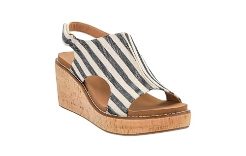 Image of Corkys Footwear Womens Carley Wedges, Featuring Corkys EVA Foam Cushioned Insoles, A 2.5 Inch Heel, Lightweight For All Day Wear, And Hook And Loop Closure