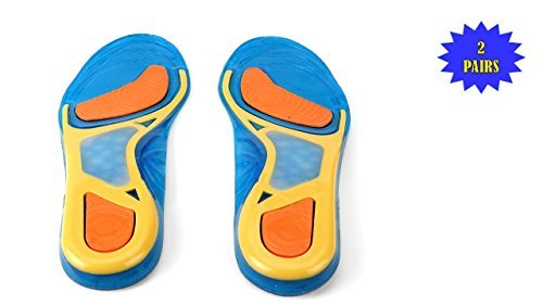 2 paia solette plantari con cuscinetti in morbido