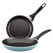 Farberware Dishwasher Safe Nonstick 8-Inch and 10-Inch Twin Pack Skillet Set, Aqua