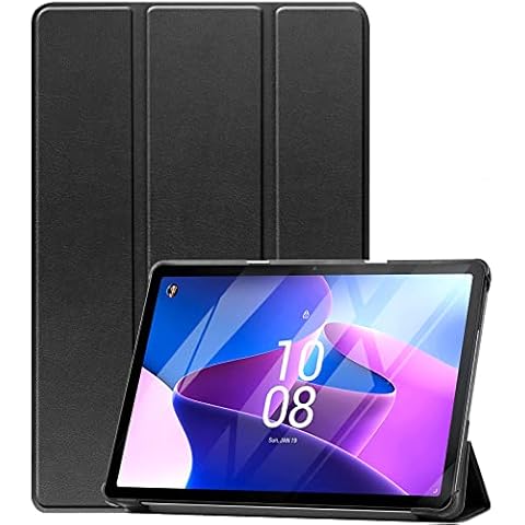 ProCase Hülle für 10,1 Zoll Lenovo Tab M10 25,7cm 2022 Ultra Dünn Stander Hülle Stand Harte Hülle Schutzhülle Android Tablet -Schwarz Cover