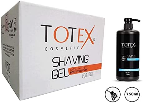 Totex Cool Shaving Shave Gel For Men & Woman - Smooth Clear Transparent Quick Dry Protects Sensitive Skin - Bikini Line Shaving Gel 750ml