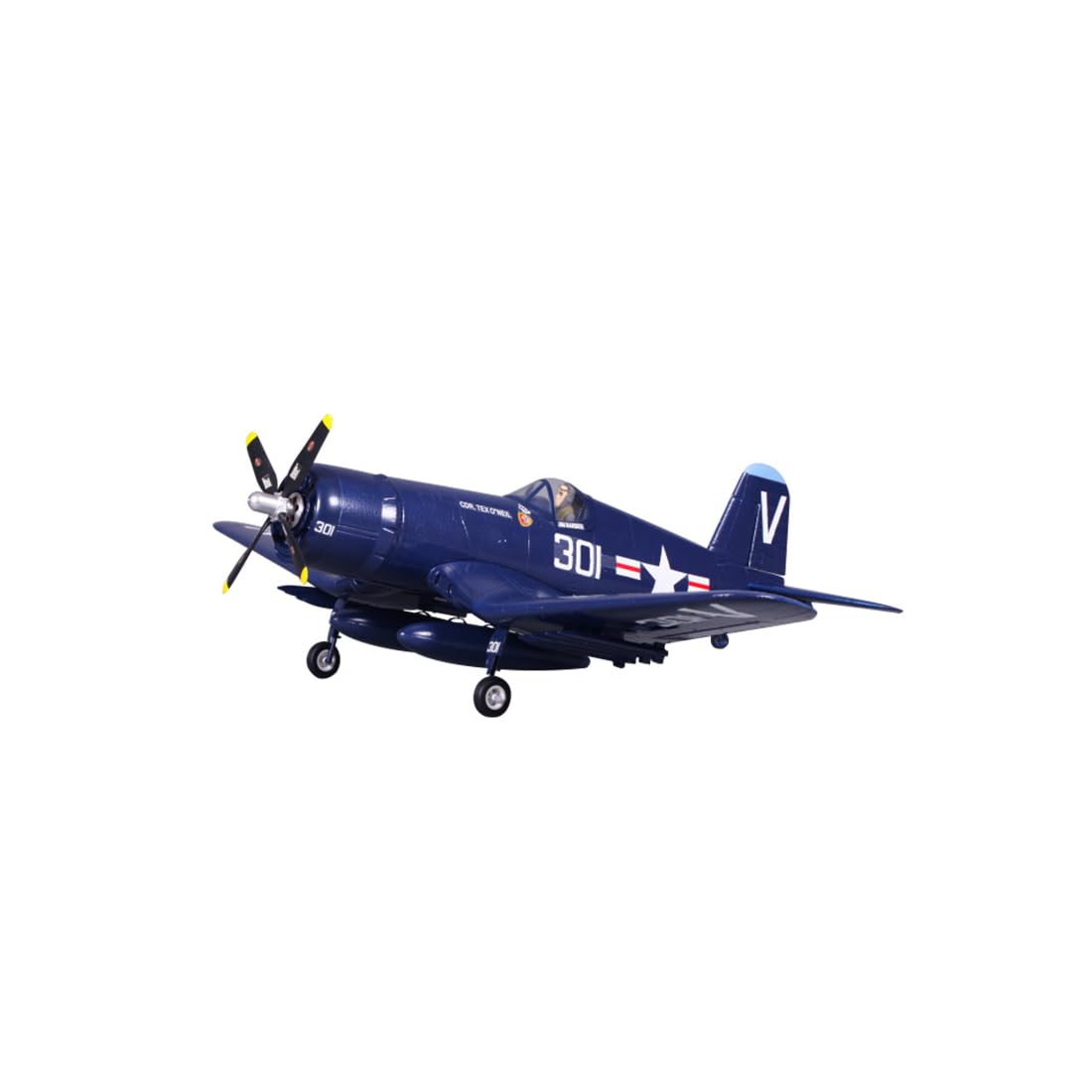 Cubertime F4U Corsair RC Airplane 4CH WWII Warbird Remote Control Plane 800mm Wingspan EPP Fixed Wing Aircraft Brushless Model for Adults & Teens (JST Connector/PNP Version)