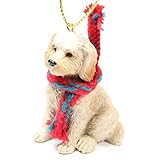 1 X Cream Labradoodle Christmas Ornament