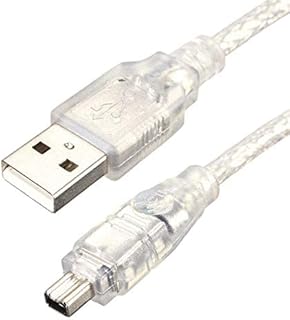 Firewire to USB Adapter IEEE 1394 4 Pin to USB Converter Cable Male to Male Firewire Cable Compatible with DV Digital Cameras Video Cameras for Viewing on Laptop/Computer (1M, No Capture Function)