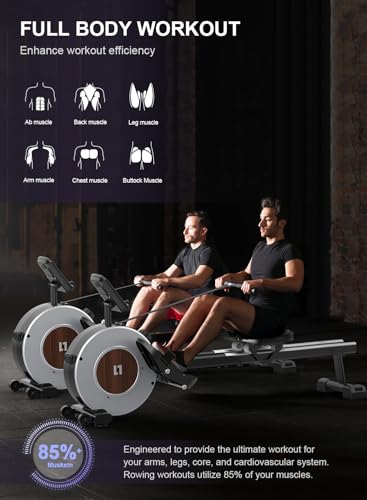 Neezee Rowing Machines, Rower Machines for Home Gym with Aluminum Rail, Water Rowing Machine with Tablet Stand, Water Resistance and LCD Display Rowing Machine - Image 6