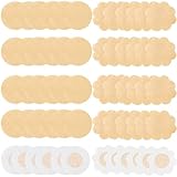 Nipple Covers Stickers 60pcs Disposable Nipple Breast Covers 2 Styles Nipple Covers Pasties Self-Adhesive Bra Pad No Show Satin Breast Petals Stickers for Raves Parties Beige