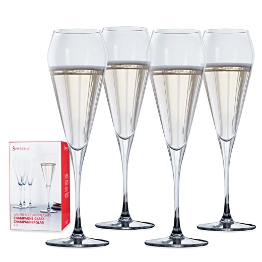 Spiegelau & Nachtmann, 4-teiliges Champagnerglas-Set, Kristallglas, 240 ml, Willsberger Anniversary, 1416175